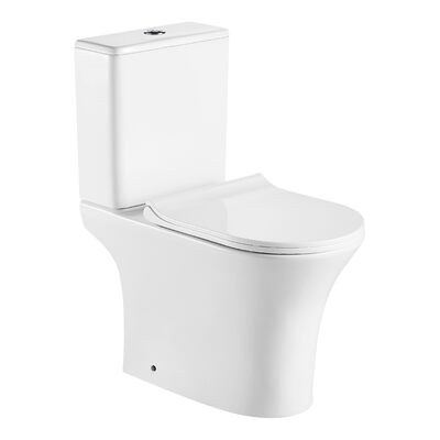 Унитаз-компакт безободковый HOLLER LAN (650*340*770мм) (2 места) белый