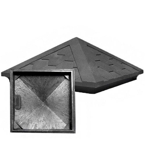 Колпак на столб 440*440 чешуя графит