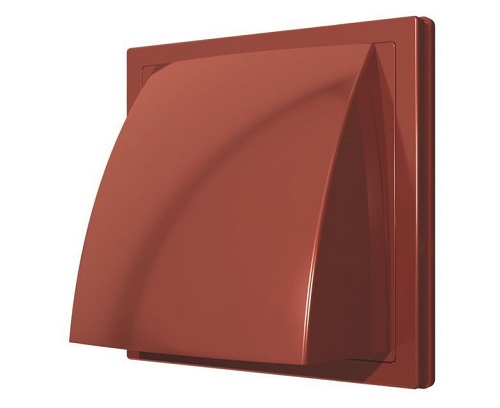 Стенной выход вент. выт.с обр. клап1515К12,5ФВ терракотовый