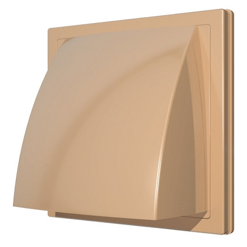 Стенной выход вент. выт.с обр. клап2121К12,5ФВ (12) бежевый