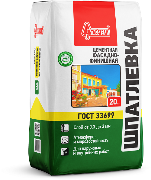 Шпатлевка фасадно-финишная 20 кг старатели