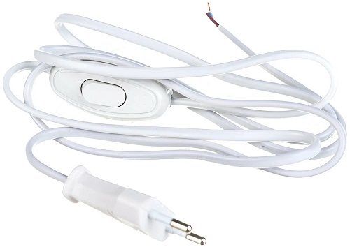 ДЖ Шнур с выключ Б/З-1,7м белый