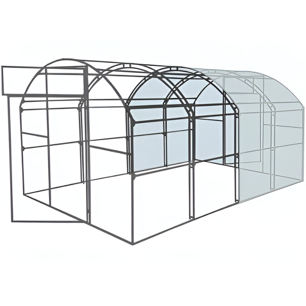 Теплица 25х25, 3 стяжки+2 основания 3мх6м, дуги 0,64 без поликарбоната