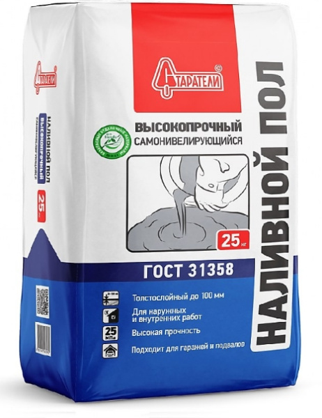 Наливной пол высокопрочный до 100 мм 25 кг Старатели