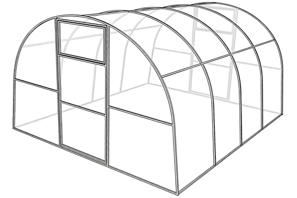 Теплица Добор 25*25 шаг 0,65м