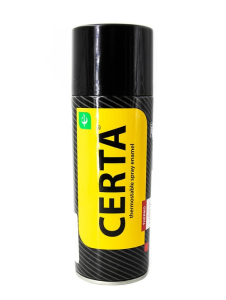 Краска термостойкая (Аэрозоль) (до 700°С, 520 мл) Серебристая CERTA
